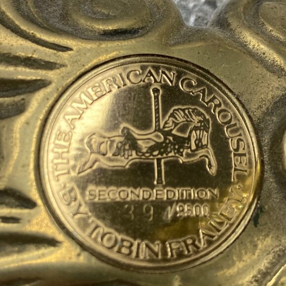 American‎ Carousel Horse By Tobin Fraley Second Edition Coin Inlay NUMBERED - Picture 14 of 14